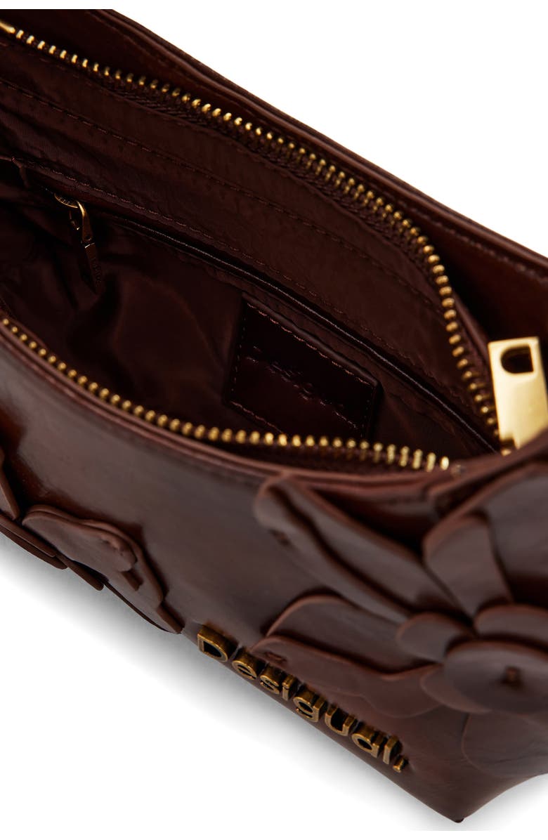 Desigual Faux Leather Shoulder Bag, Alternate, color, Brown