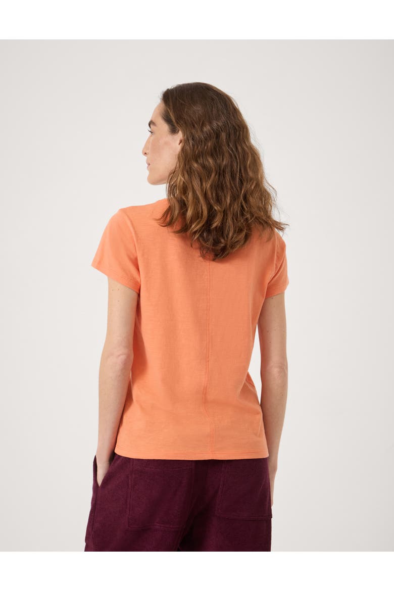 Slim Fit Slub Cotton Crew T-Shirt, Alternate, color, Bright Orange