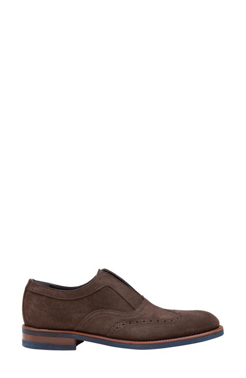 Johnston & Murphy Collection Ashford Wingtip Shoe In Dark Gray Suede