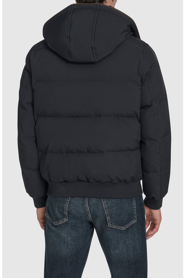 Langham Water Resistant Hooded Puffer Bomber Jacket, Alternate, color, INK