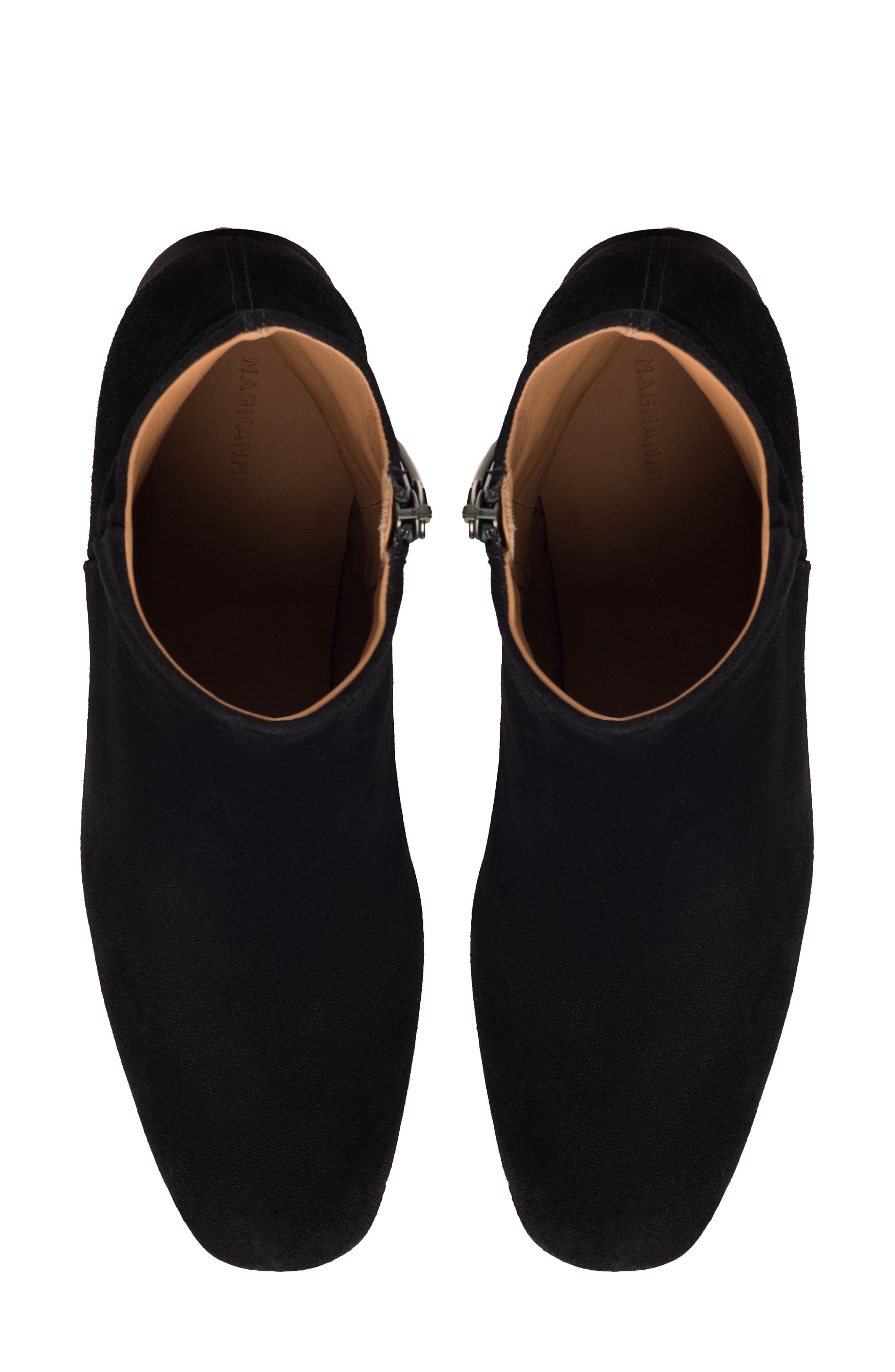 Magnanni Arlyne Block Heel Bootie, Alternate, color, Black Suede