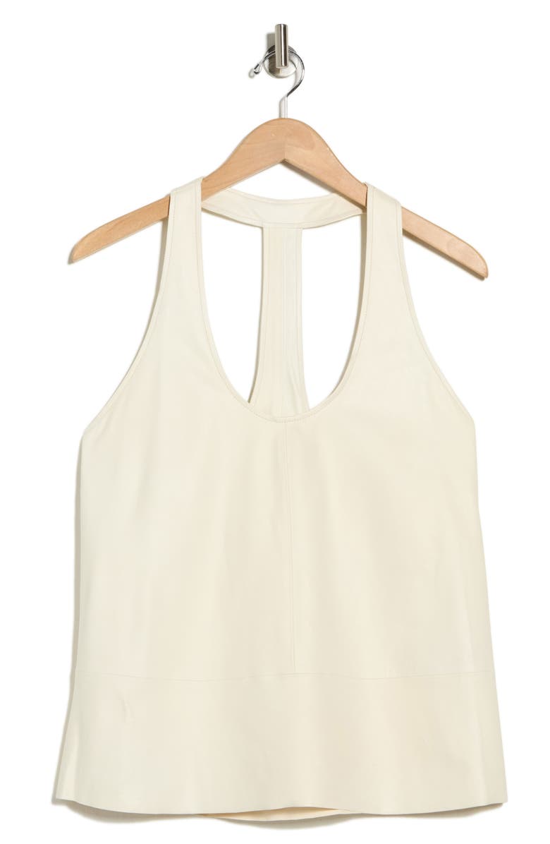 TWP Carrie Leather Halter Tank, Main, color, Bone