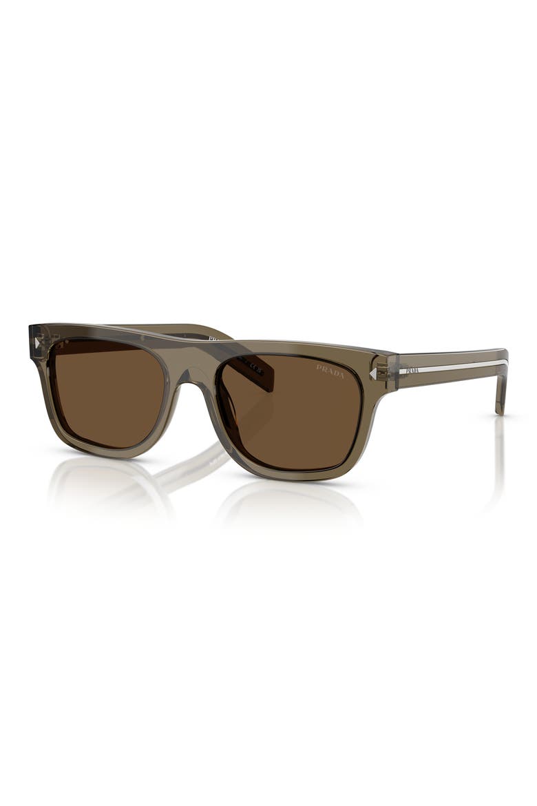 55mm Pillow Sunglasses, Alternate, color, DARK BROWN