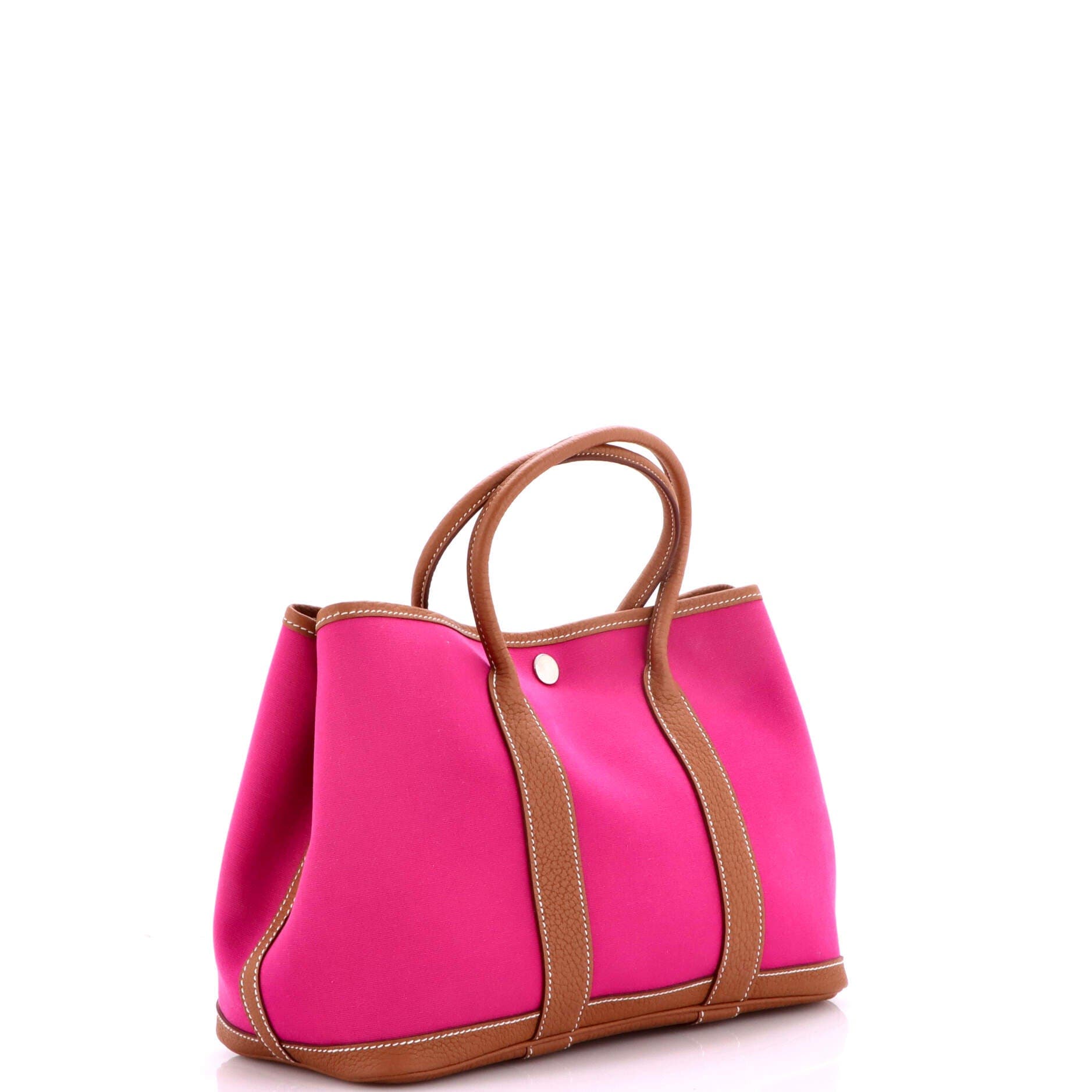 Garden Party Tote Toile and Leather 30, Alternate, color, Pink