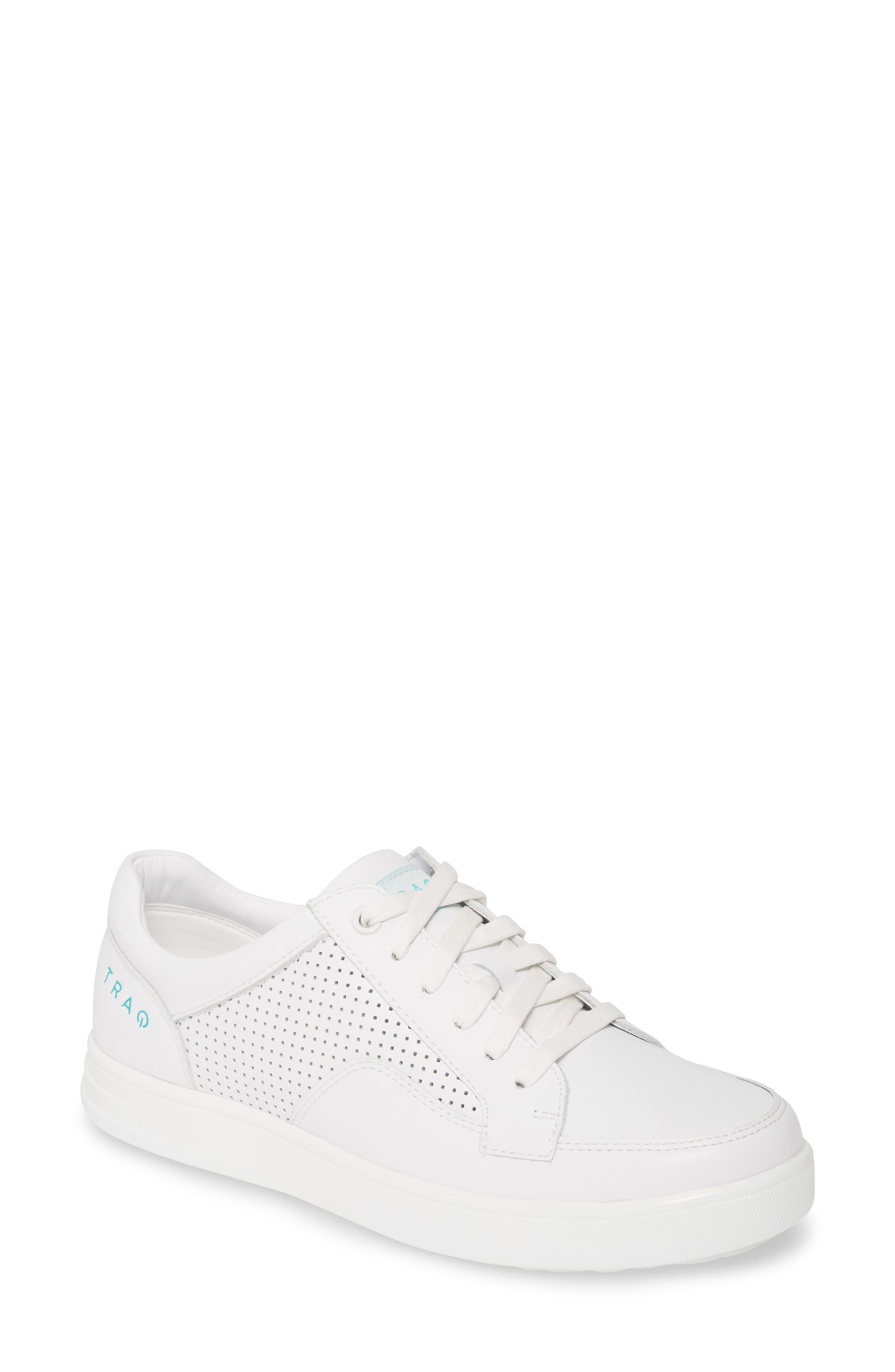 Baseq Low Top Sneaker, Main, color, WHITE LEATHER