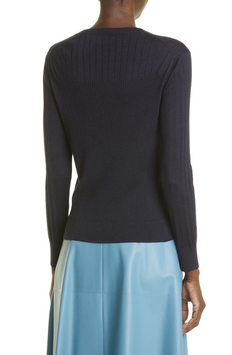 Loro Piana Ribbed Cashmere & Silk Sweater, Alternate, color,