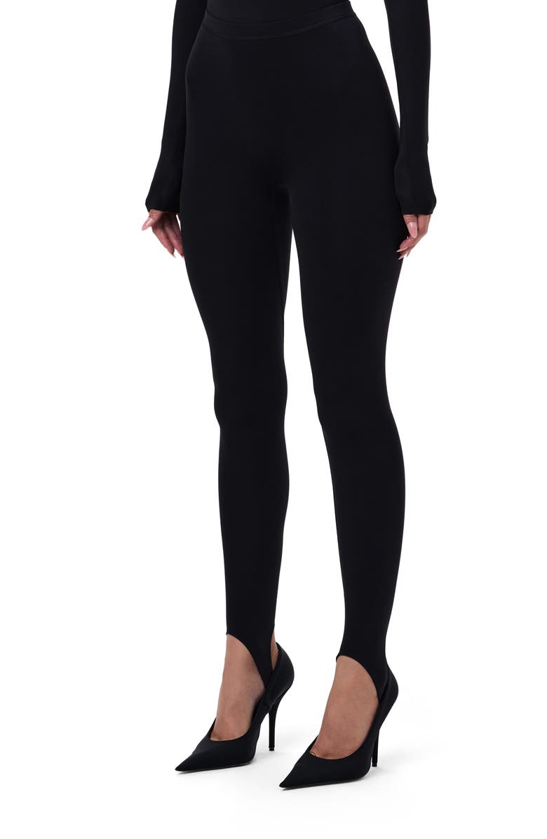 Naked Wardrobe Naked Stirrup Leggings, Alternate, color, Black