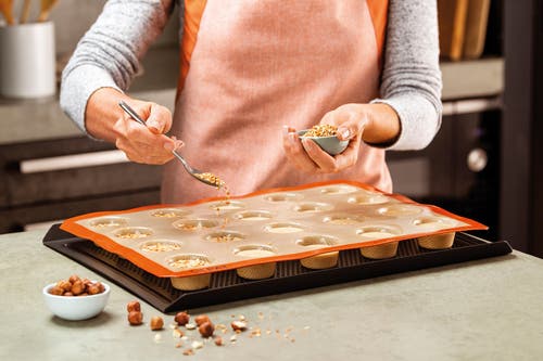 Silpat Perfect Non-stick Mini Muffin Mold In Orange