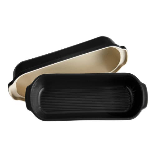 Emile Henry Italian Bread Loaf Baker In Black