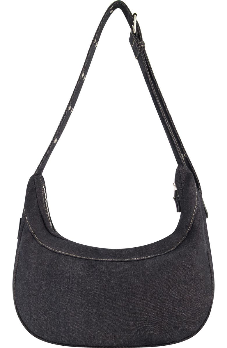 True Religion Brand Jeans Logo Pocket Shoulder Bag, Alternate, color, Black