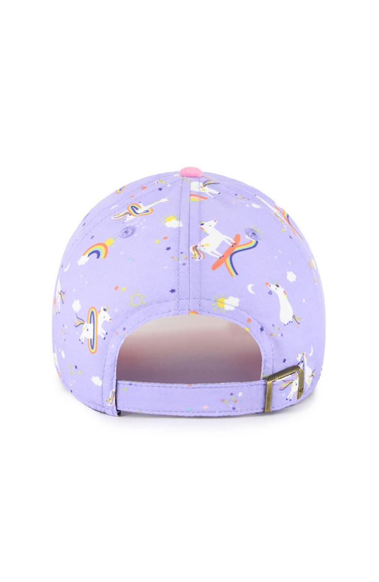 '47 Girls Youth '47  Lavender Los Angeles Dodgers Unicorn Clean Up Adjustable Hat, Alternate, color, Lavender