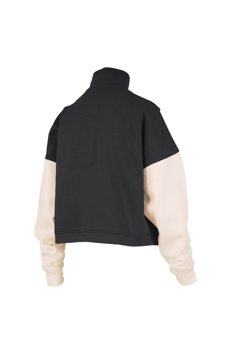 PRESSBOX Women's Pressbox  Black Army Black Knights Ferrara Color Block Quarter-Zip Sweatshirt, Alternate, color, 