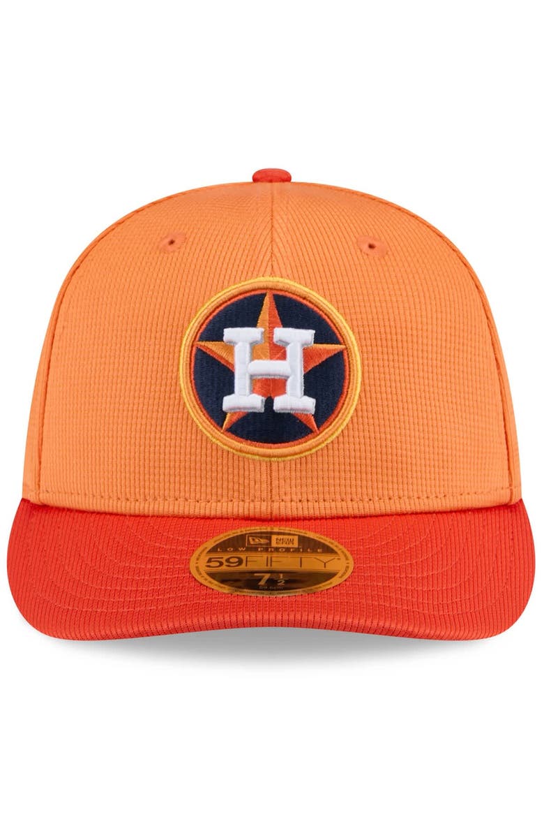 Men's New Era  Orange Houston Astros 2025 Spring Training Low Profile 59FIFTY Fitted Hat, Alternate, color, Orange