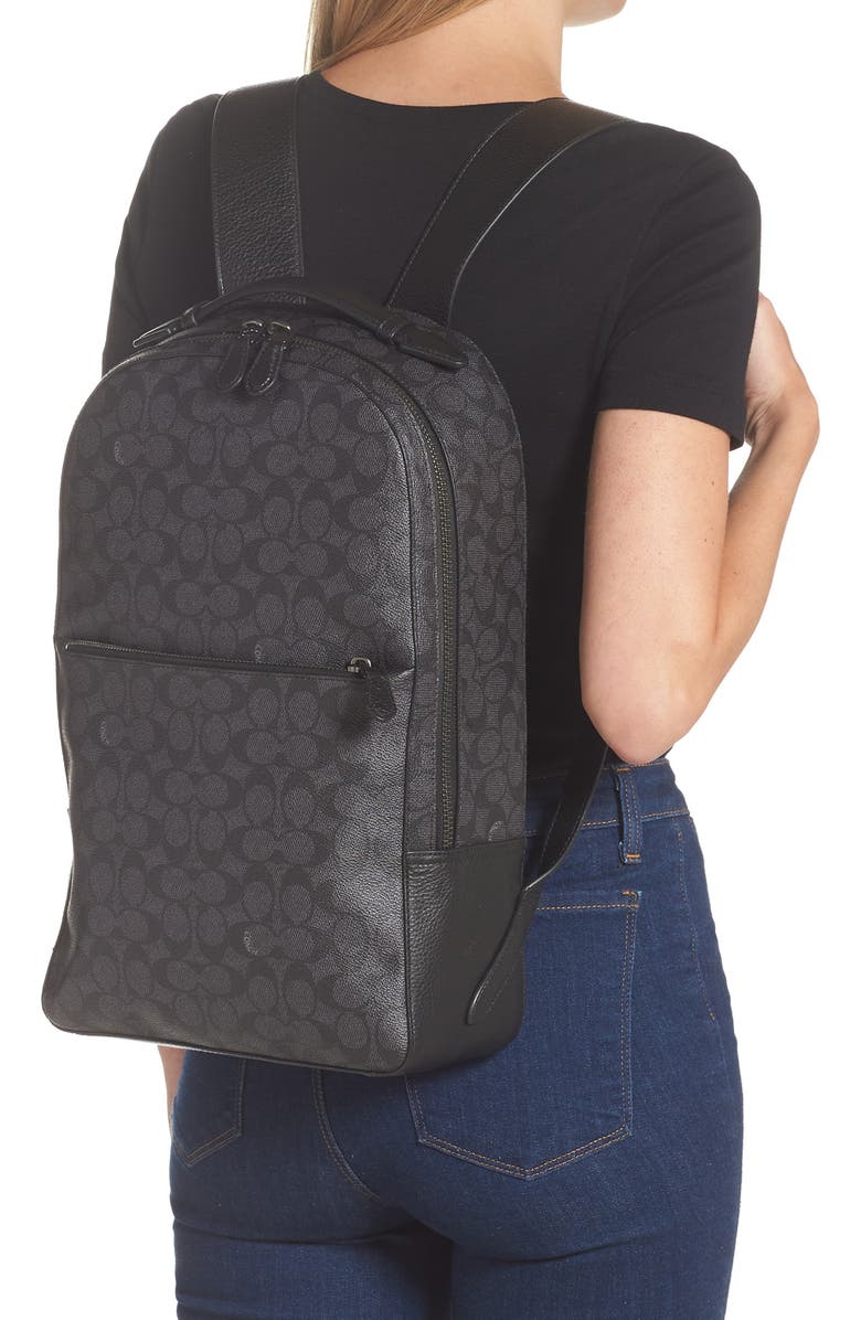 COACH Metropolitan Pebbled Leather Backpack, Alternate, color,