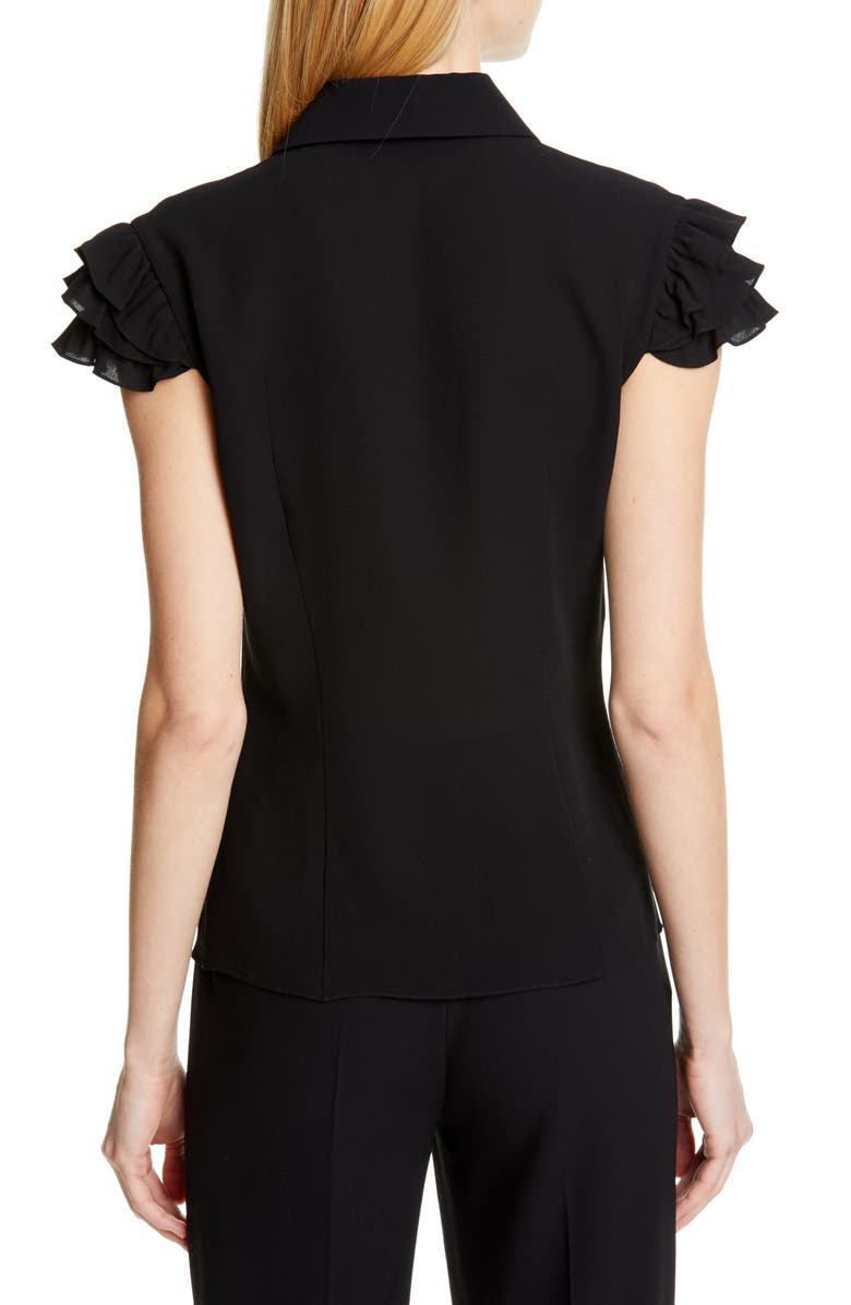 Michael Kors Collection Ruffle Sleeve Blouse, Alternate, color, 