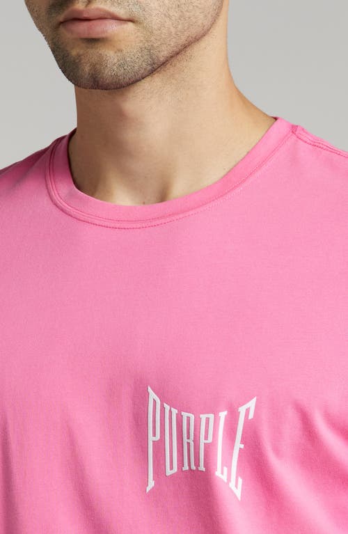 Purple Brand Logo Cotton Graphic T-shirt