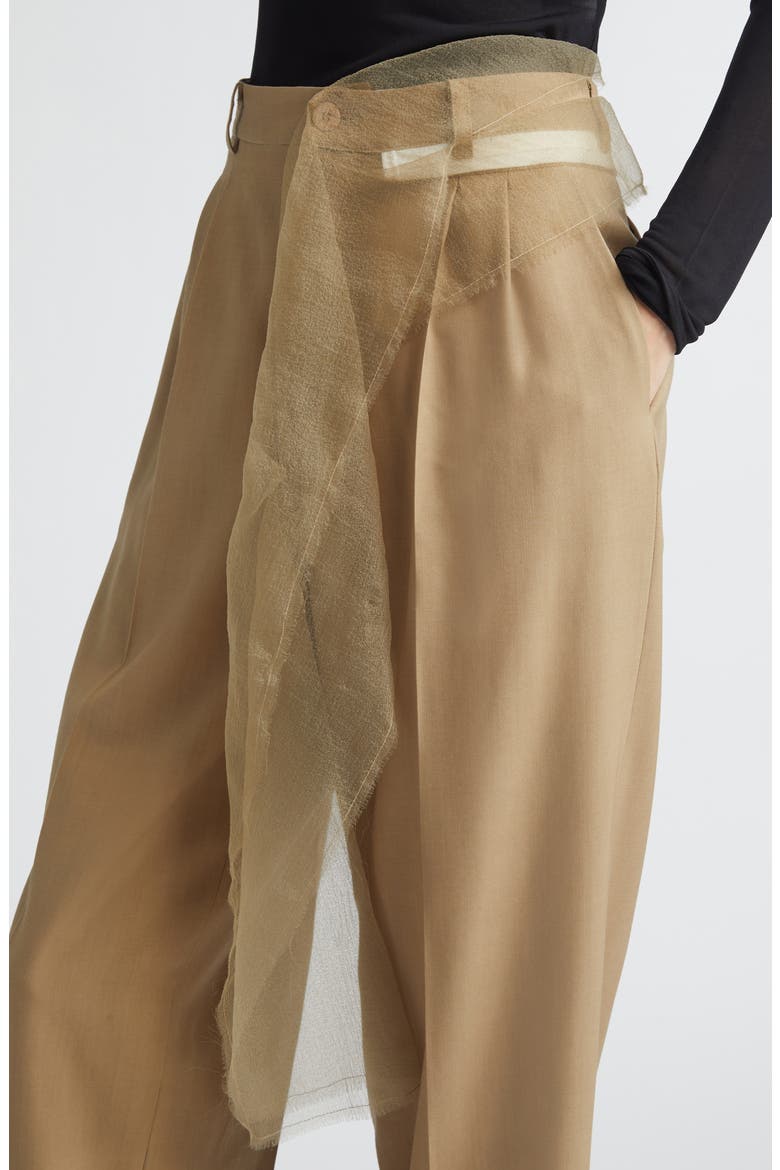 Piccolo Paradiso Pleated Wool Pants, Alternate, color, BEIGE