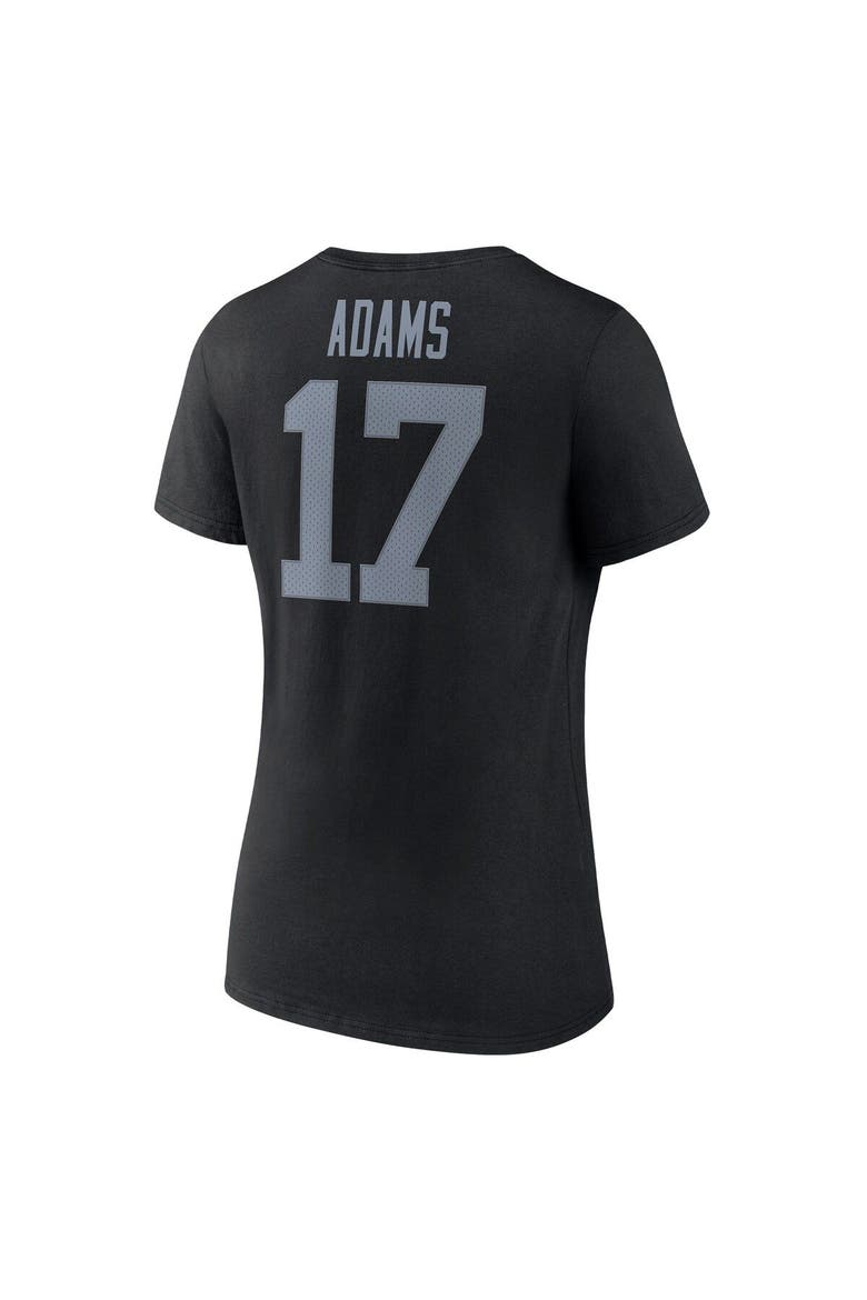 Women's Fanatics Branded Davante Adams Black Las Vegas Raiders Player Icon Name & Number V-Neck T-Shirt, Alternate, color, Black