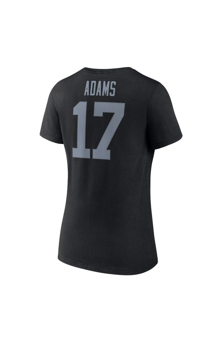 FANATICS Women's Fanatics Branded Davante Adams Black Las Vegas Raiders Player Icon Name & Number V-Neck T-Shirt, Alternate, color, Black