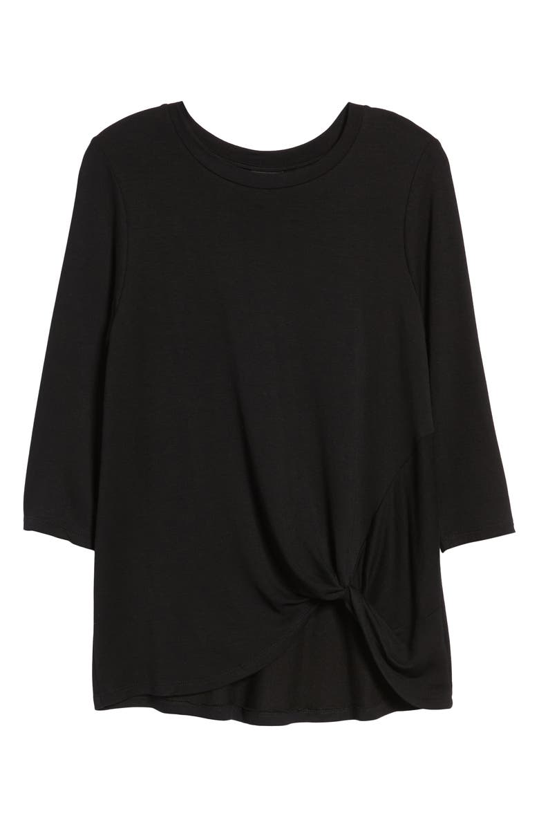 Bobeau Lightweight Twist Hem Top, Alternate, color, 