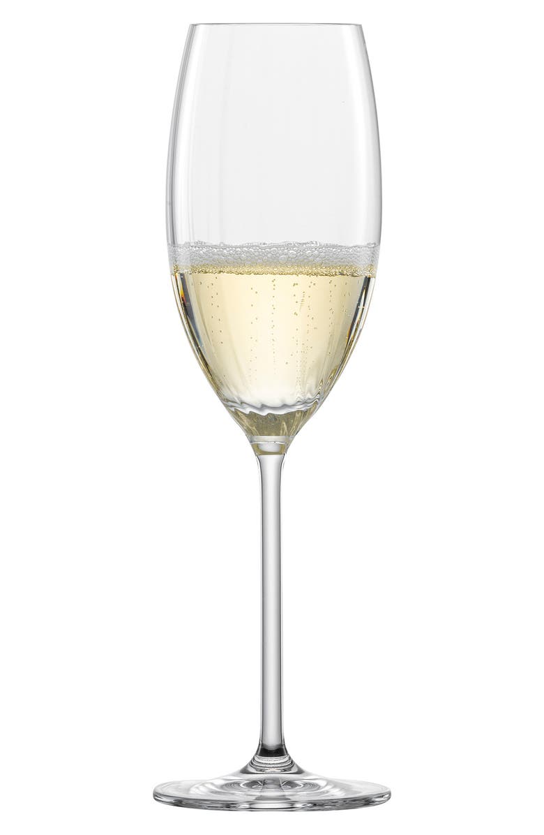 Schott Zwiesel Prizma Set of 6 Champagne Glasses, Alternate, color, Clear