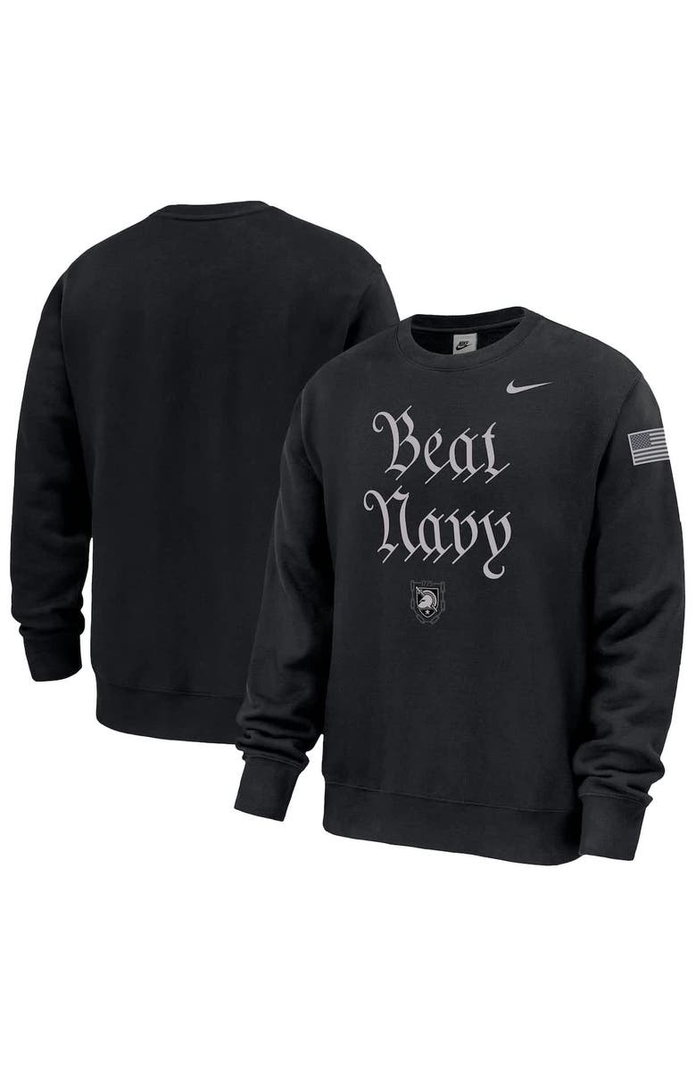 Nike Men's Nike Black Army Black Knights Army 250 Collection Club Fleece Sweatshirt, Main, color, Black