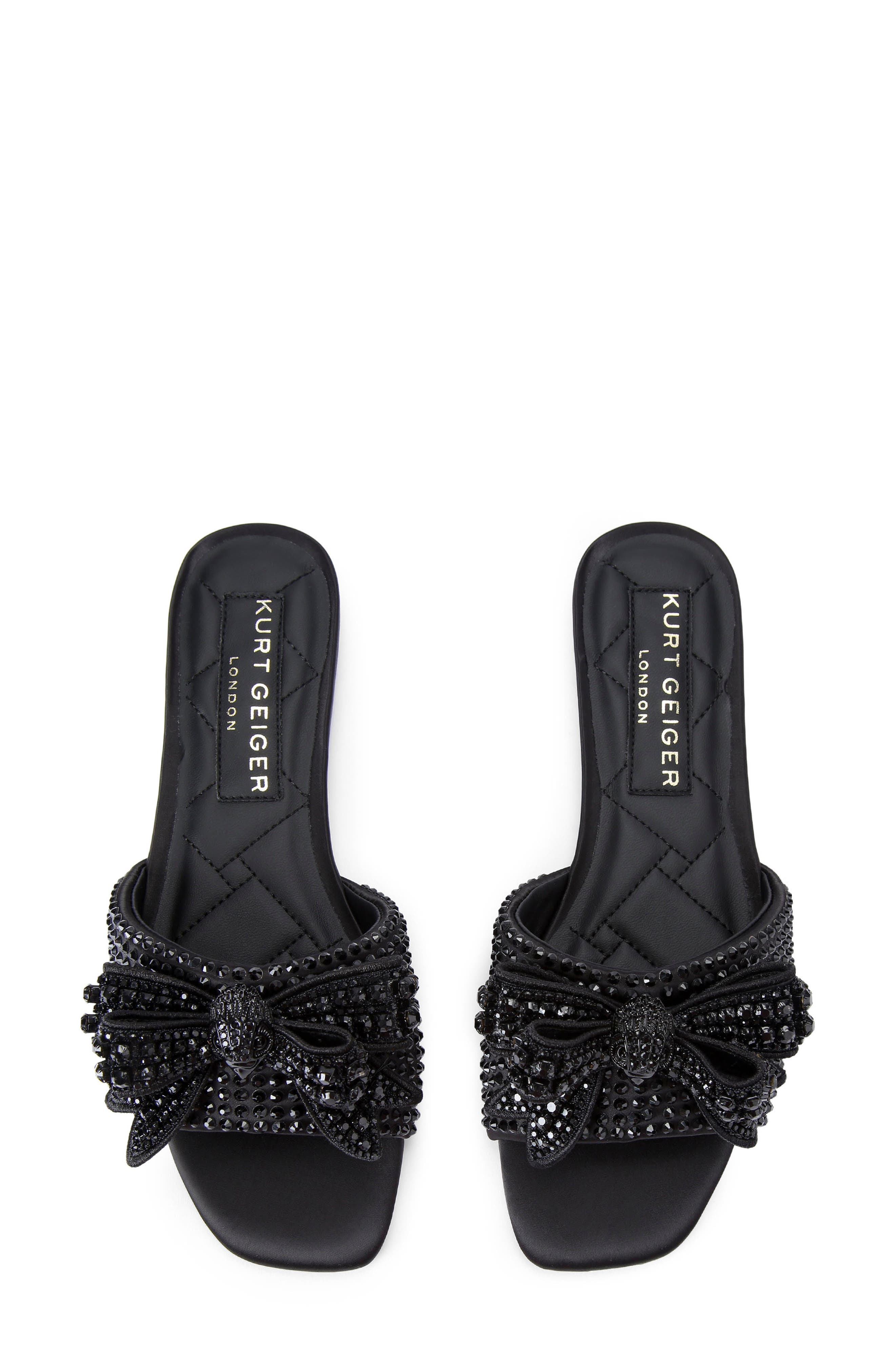 Kurt Geiger London Kensington Embellished Slide Sandal, Alternate, color, Black