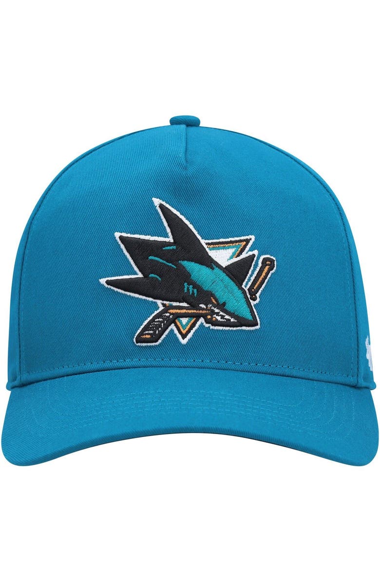 '47 Men's '47 Teal San Jose Sharks Primary Hitch Snapback Hat, Alternate, color,
