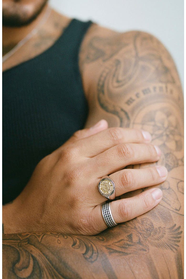 Silver Kusari Ring, Alternate, color, SILVER