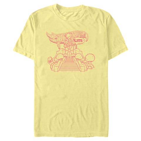 Men's Hot Wheels Skate Jumping Outline  Graphic T-Shirt