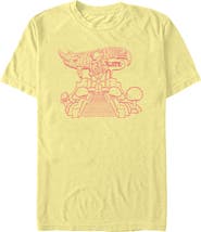 Hot Wheels Men's Hot Wheels Skate Jumping Outline  Graphic T-Shirt