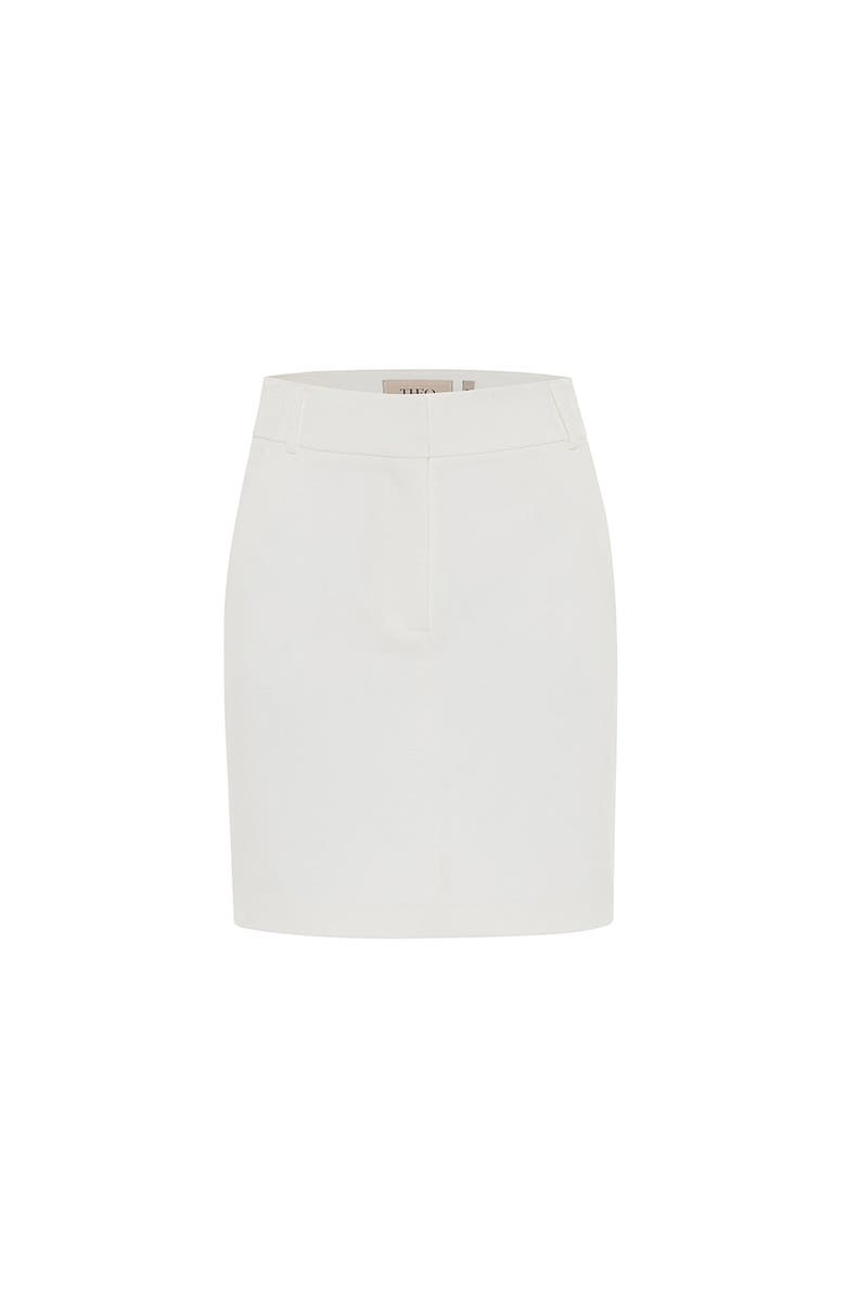 THEO The Label Aphrodite Chino Skirt, Main, color, Ivory
