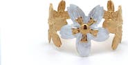 Gemini Jewelry Open Floral Cuff Bracelet