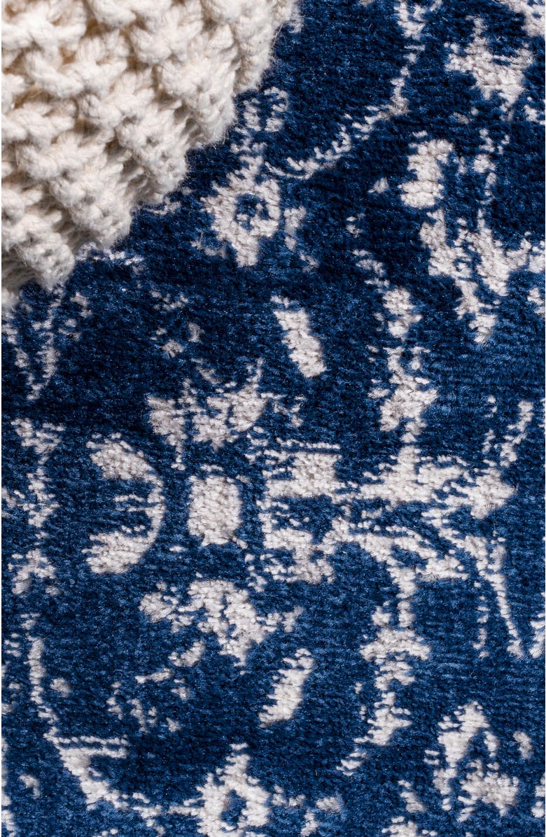 JONATHAN Y Soleiman Modern Persian Area Rug, Alternate, color, Navy