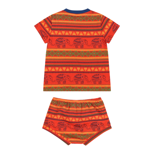 Mixed Up Clothing Suave Baby Tee And Bloomer Shorts Set In Jacquard Stripe