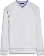 Bugatchi Cotton & Silk V-Neck Sweater