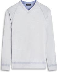 Bugatchi Cotton & Silk V-Neck Sweater