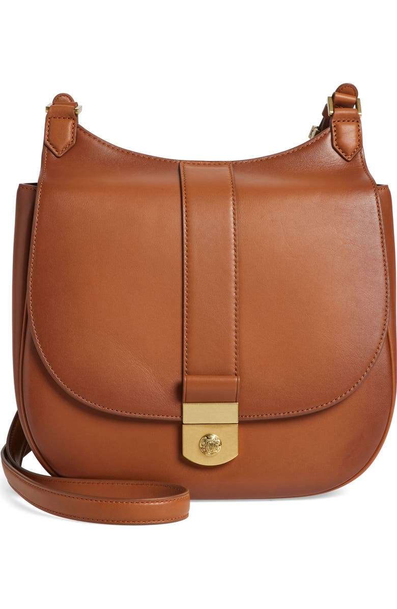 Veronica Beard Stash Leather Crossbody Bag, Main, color,