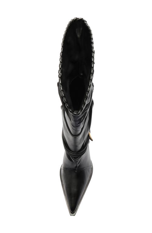 Schutz Sable Pointed Toe Boot In Black
