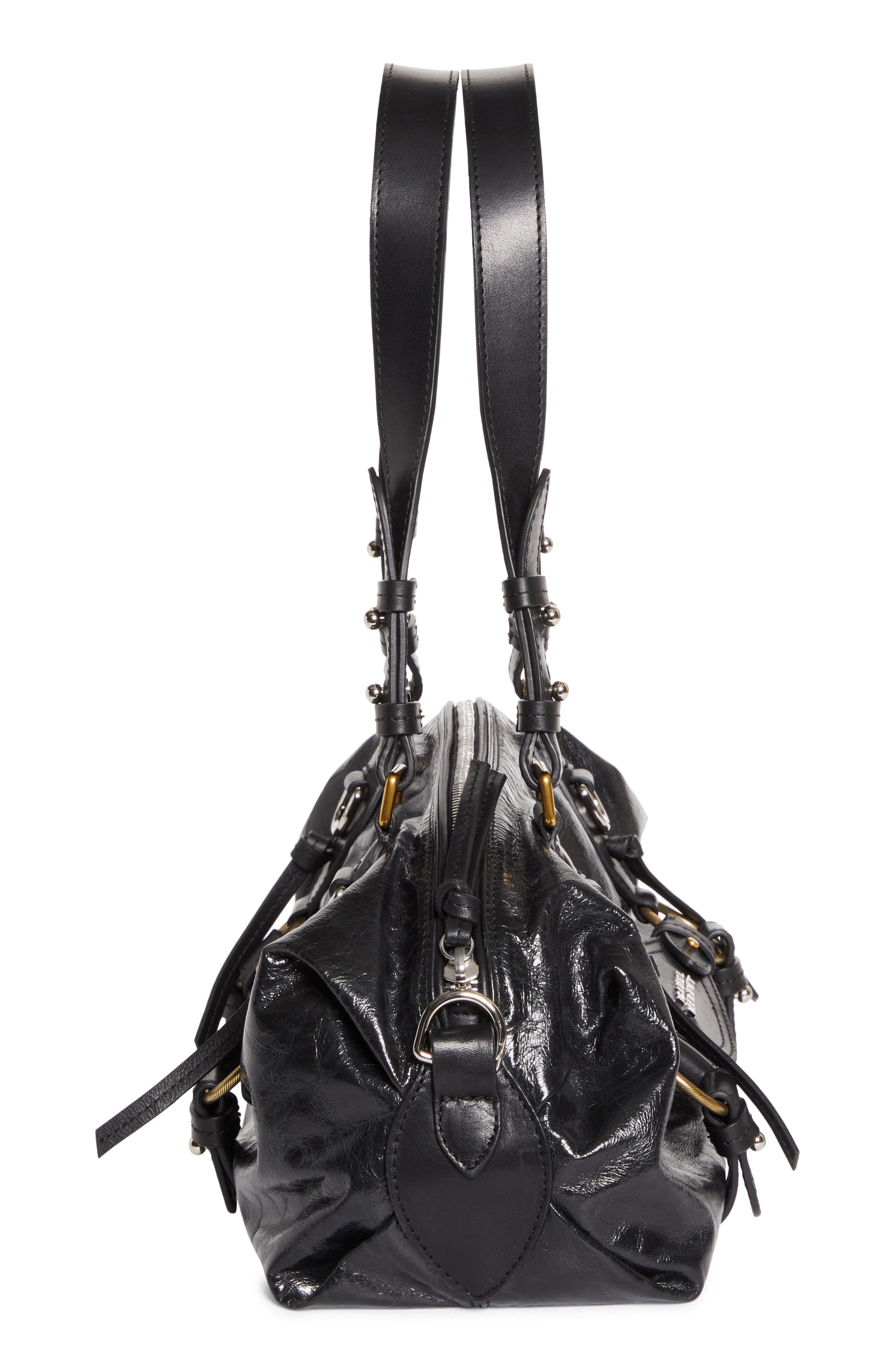 Mini Tilpa Leather Bag, Alternate, color, BLACK