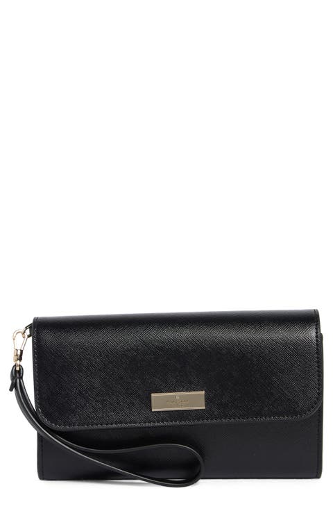 kanzie patent leather wristlet wallet