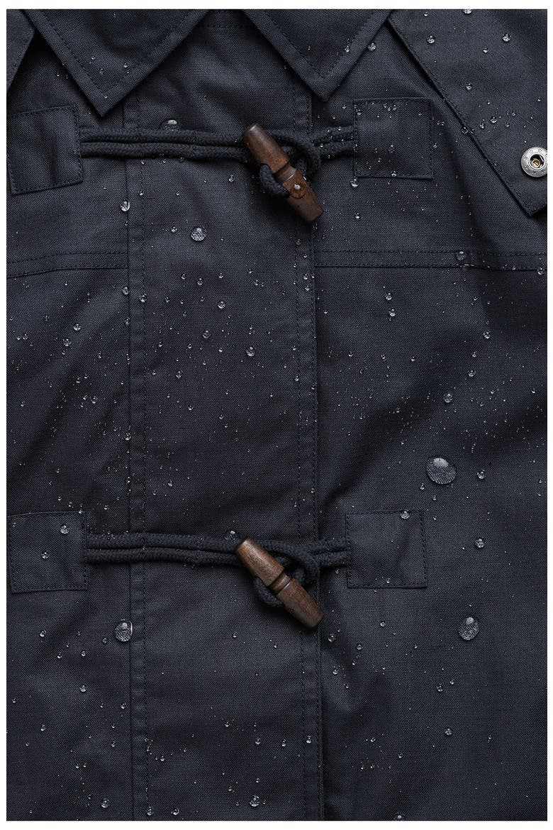 Sea Drift Waterproof Linen & Cotton Rain Coat, Alternate, color, INKWELL