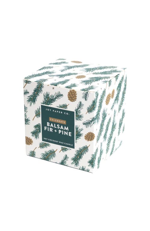 Joy Paper Co. Celebrate Balsam Fir Pine Christmas Tree Coconut Soy Candle In Balsam Fir + Pine