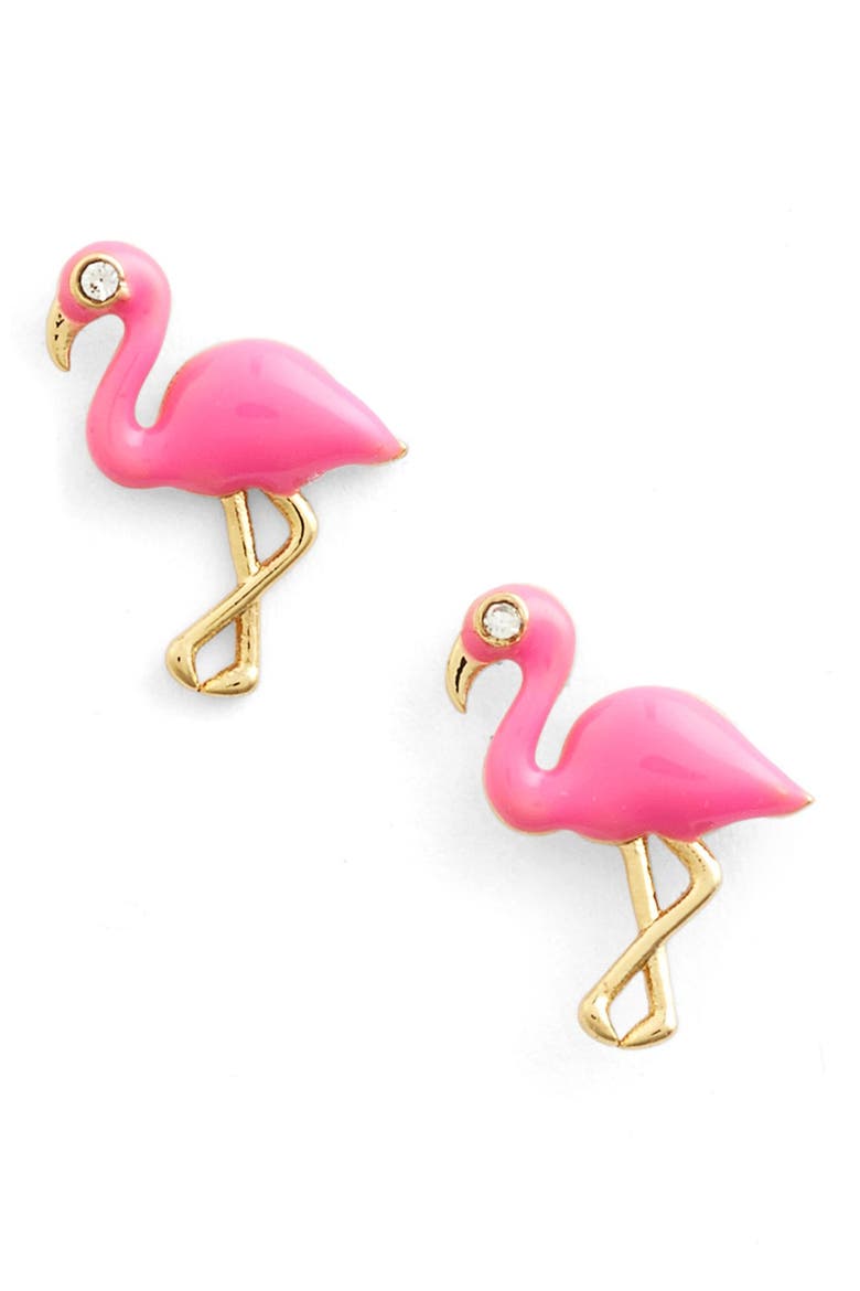 'Pop Art' Stud Earrings, Main, color, PINK- FLAMINGO