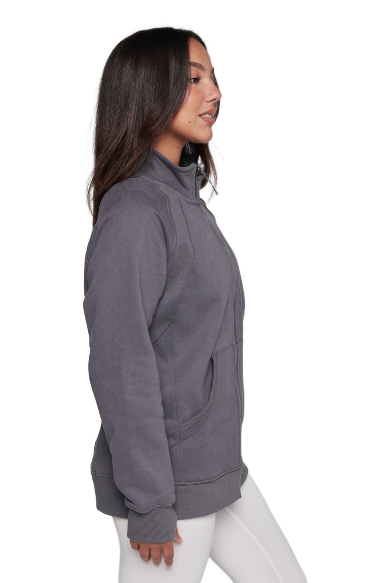 Effortless Fleece Oversized Jacket, Alternate, color, Smoke