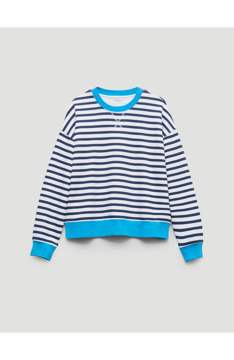Hush Luca Stripe Heavyweight Sweatshirt, Alternate, color, Navy