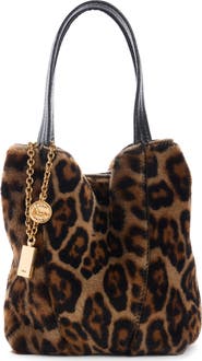 Chloé Small Spin Leopard Print Faux Fur Bag