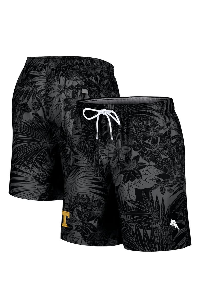 Tommy Bahama Men's Tommy Bahama Black Tennessee Volunteers Santiago Palms Board Shorts, Main, color, 