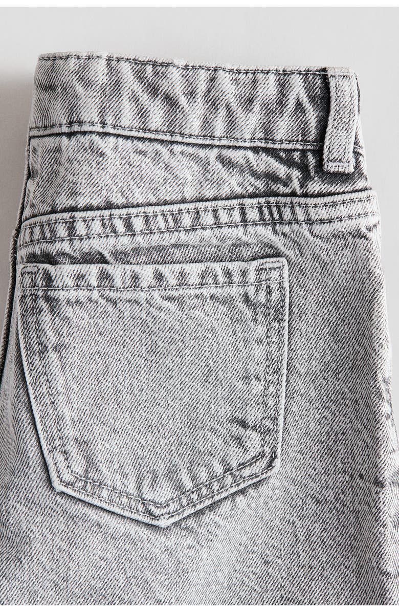 H&M Frayed Denim Shorts, Alternate, color, Gray