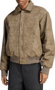 adidas Faux Leather Bomber Jacket